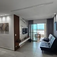 Apartamento em Mongaguá, Pé na Areia, Vista Belíssima!, hotell i Mongaguá