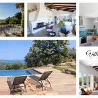 Villa Acciagina 10 pers PISCINE VUE MER PINARELLO Climatisée, hotell i Pinarellu