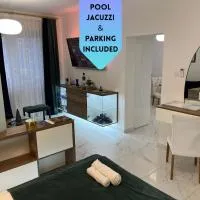 Našice में, होटल La Luna Premium Deluxe Apartment with Pool & Jacuzzi, Bikes and Secured Parking