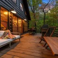 Modern Log Cabin - Hot Tub, Fire Pit, Spa-like bathroom in secluded nature haven, khách sạn ở Blue Ridge