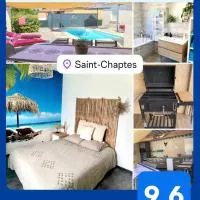 Saint-Chaptes में, होटल Suite confort et évasion