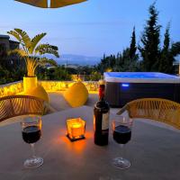 Celeste Sea View with jacuzzi and BBQ: Psalidi'de bir otel