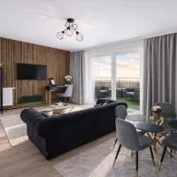 Modern 2-Room Apartment with Large Balcony & Private Parking, hotel u Gdansku