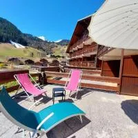 Arêches, 4 pers, télésiège à 5 mn à pied, grande terrasse en RDJ, hotel in Beaufort