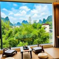 Yangshuo Qinglan Zhuyuan Hotel--Yangshuo Railway Station Free Pick Up, hotel a Guilin