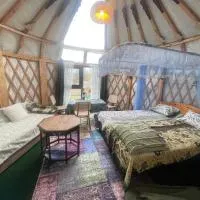 Unique Mongolian Yurt near lake together with guest house, hotel u gradu Hjo