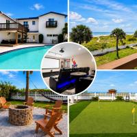 Direct Beachfront Villa with Private Mini-Golf, Fire & SpaceX Launch Views، فندق في كوكاو بيتش