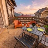 Cosy et calme au coeur de leysin, хотел в Лезен