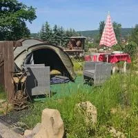 Camping im Igluzelt im Privatgarten mit warmer Lutzmatratze und Komfort Schlüchtern Main-Kinzig, viešbutis mieste Šliuchternas