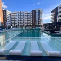 Cosy studio 200m to Subway-Pool-2xAC-Parking-PS4, hotel em Popeşti-Leordeni