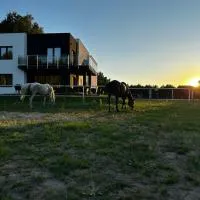 Modern Rancho - apartamenty nad rzeką, przy stadninie koni, hotel sa Kruszyna
