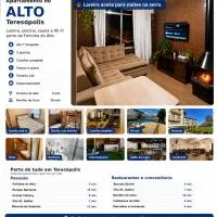 Apartamento com Lareira a 5 Min da Feirinha do Alto - Piscina e Sauna, hotel v mestu Teresópolis