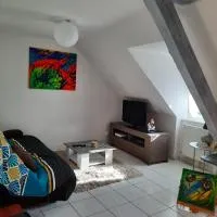 Appartement spacieux à Ingersheim avec vue sur jardin, 100 m²: Ingersheim şehrinde bir otel