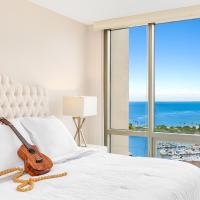 Honolulu में, होटल Ocean-Sunset Views Designer Condo at The Watermark wGreat Building Amenities
