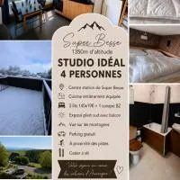 Studio 4 personnes Super Besse centre de station avec balcon vue sur les montagnes, hotel en Besse-et-Saint-Anastaise