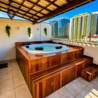 Cobertura Duplex com Hidro Privativa e Área Gourmet Completa em frente ao Recreio Shopping，里約熱內盧的飯店
