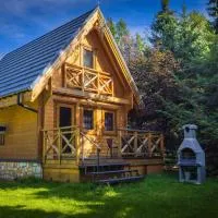 Janosik Komfort - drewniany domek z kominkiem w ogrodzie pełnym zieleni, na zacisznym Podhalu, hotel in Łopuszna