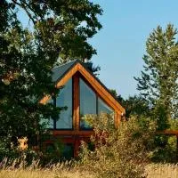 Bez sąsiadów, Slow life Żuraw - nowoczesny domek z tarasem w pobliżu jezior i Poleskiego Parku Narodowego,sauna, jacuzzi, WiFi, hotel sa Dominiczyn