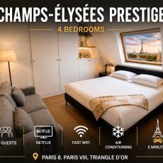 Champs-Elysees Prestige 4 Bedrooms 12 Guests
