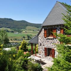 Farmhouse with mountain view