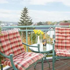 Ferienwohnung Tine mit Balkon, Fahrrädern und Strandkorb im Sommer
