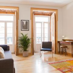 Charming Flat with Balconies Central Chiado District 2 Bedrooms & AC 19th Century Building