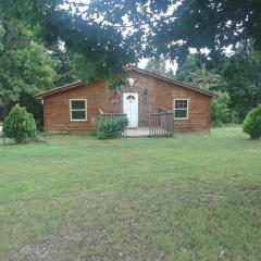 Cedar cabin located on a buffalo farm