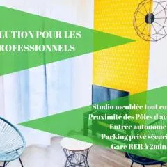 BtoBed - Location Professionnelle - Studio Confort Parking Gratuit Villepinte - Proche Parc des Expositions et Aéroport CDG