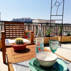 AS jacuzzi on privet roof top with acropolis view