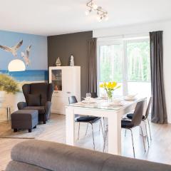 Ferienwohnung Küstenwaldblick mit privat Sauna, 87qm & 2 Schlafzimmern