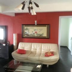 2 bedrooms appartement with city view furnished terrace and wifi at Bel Air 6 km away from the beach