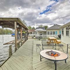 Waterfront Indian Lake House Deck and Private Dock!
