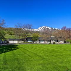 Wellsville House with Mtn Views and Pickleball Court!