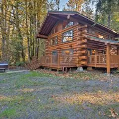 Riverfront Gold Bar Log Cabin Near Stevens Pass!