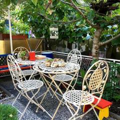 Yellow, red & blue apartment