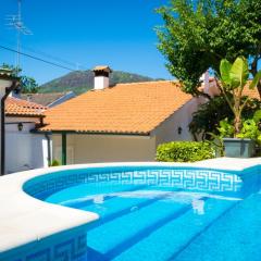 5 bedrooms villa with private pool enclosed garden and wifi at Alvite 2 km away from the beach