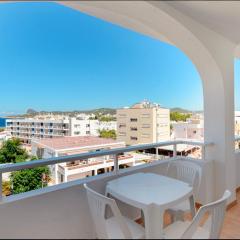 One bedroom apartement at Sant Josep de sa Talaia 250 m away from the beach with sea view shared pool and furnished balcony