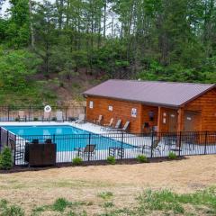 Cozy 2BR cabin wviews, hot tub, game room, pool access, near Dollywood free ticket daily!