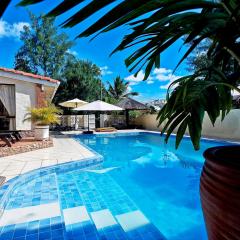 5 bedrooms house at Machabee 400 m away from the beach with shared pool enclosed garden and wifi