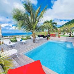 Villa SEA VIEW, 5 min from the beach, overlooking the caribbean sea, private pool
