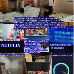 Staycation residences hotel quality transient Netflix wifi international cable tv hi speed fiber internet sanitize