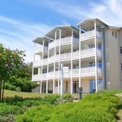 Terrasse, gratis Nutzung vom AHOI Erlebnisbad und Sauna in Sellin - Meeresblick FeWo 12