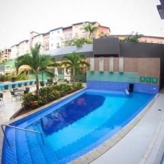 Flat Veredas do Rio Quente - apto com vista para piscinas