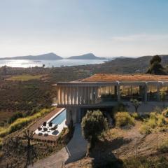 Unique designer 4-bdr sea view villa near Pylos