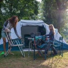 Les Hortensias grande tente familiale deux chambres et séjour vue mer sur camping nature