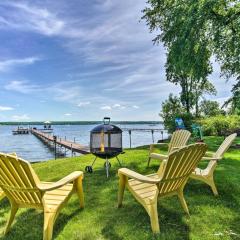 Lakefront Mayville Cottage with Dock and Grill!
