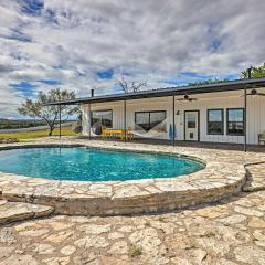 Trendy Fredericksburg Pad with Pool and Valley Views!