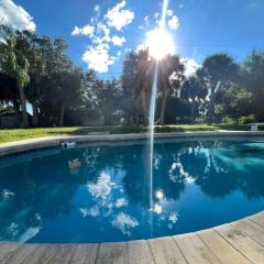 Pool house with one of a kind Garden