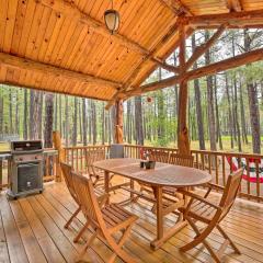 Lush Pinetop Retreat with Large Deck and Wooded Yard!