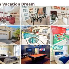 Disney Dream with Hot Tub, Pool, Xbox, Games Room, Lakeview, 10 min to Disney, Clubhouse